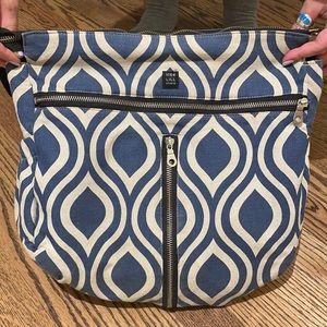 Blue patterned multipurpose bag